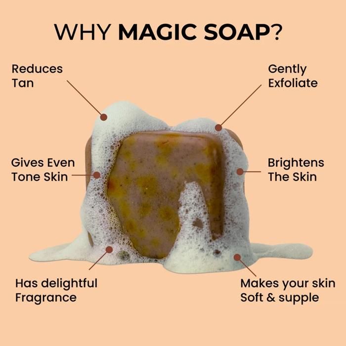 Ghar Soaps Sandalwood & Saffron Magic Soaps For Bath Paraben Free 100g